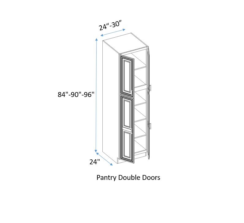 Tacoma White Double Door Pantry Cabinet Reflections Cabinetry